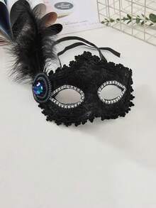 一套羽毛侧戴或中心戴面具，精致的服装面具套装，提供两种款式可选。适合万圣节、派对、夜店和舞会等场合的服装道具。有红色、蓝色、紫色、白色、黑色、金色、粉色和玫瑰红共8种颜色可供选择。 - M - 查看 11