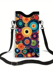 Printed Synthetic Leather Waterproof And Shockproof Phone Pouch With Adjustable Strap - View 10