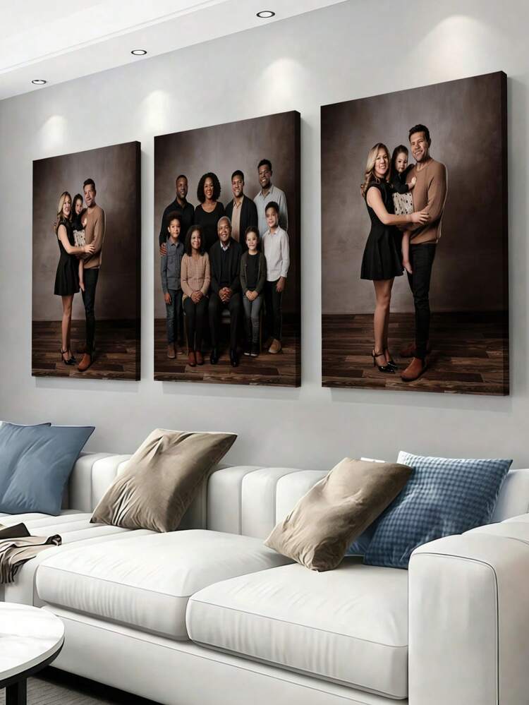 Bộ 3 tranh in trên vải canvas có thể tùy chỉnh, chọn 3 ảnh theo ý thích, phong cách cổ điển hiện đại, món quà độc đáo phù hợp cho phòng ngủ, phòng khách, hành lang, trang trí nhà cửa - Không khung/Có khung - Bộ ba sản phẩm - nhiều màu sắc 1 - Xem 2