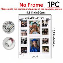 1 pieza Plantilla editable de collage de fotos de graduación 2026, póster de graduación imprimible, decoración de pared de recuerdos de graduación, decoración de habitación, póster personalizable, arte de pared, personalización de fotos, artículos personalizables, enmarcable - Multicolor - Ver 15