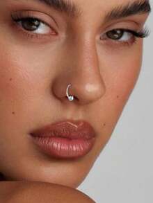 1pc S925 Sterling Silver Minimalist Luxury Style Nose Ring, Unique Korean Retro Nose Ring, Suitable For Women's Daily Wear, An Excellent Gift For Girlfriend, Mother And Sister - Single Nose Ring - View 3