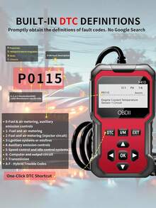 OBD2故障码读取器发动机诊断扫描仪CAN诊断工具，适用于1996年及之后生产的所有OBD II协议车辆。 - A - 查看 11