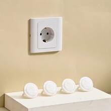 5/10/20pcs EU Standard Child Proof Electrical Outlet Covers, Designed To Prevent Electric Shock And Protect Sockets For Baby Safety - White - View 5