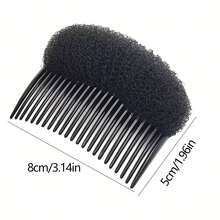 Invisible Volume Sponge With Clip Top To Increase Hair Volume; Plastic Hair Comb With Volume Pad Suitable For Buns, Chignons And Adding Volume; Hidden Foam Pad - Top Style - View 4