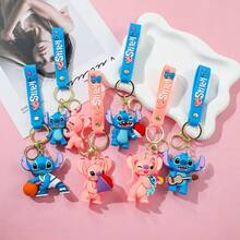 迪士尼史迪奇钥匙扣，适合作为返校季礼物送给朋友，派对礼物，可爱钥匙扣，趣味设计 - 彩色 - 查看 4