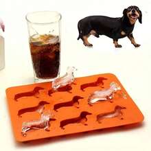 3D腊肠犬巧克力蛋糕模具 - 非常适合制作啤酒冰块、派对DIY软糖、烘焙和烹饪装饰，易脱模硅胶冰格，多隔层设计，简约桶形造型，带盖，可重复使用，适合家庭、酒吧、俱乐部和户外派对使用。 - 彩色 - 查看 1