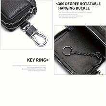 Men's Car Key Case - Simple Zippered Key Case With Lid, Durable Locking Snap For Storage, Suitable For Everyday Use And Special Occasions (Teacher's Day/Mother's Day/Father's Day Gift) Personalized Gift, A Gift Full Of Love, Creative Men's Gift, Fun Gift, Dad's Gift, Gift Ideas - Multicolor - View 6