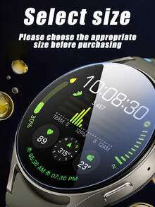 Bộ 2 miếng dán màn hình đồng hồ bằng kính cường lực độ phân giải cao, chất liệu cứng cáp bảo vệ màn hình khỏi trầy xước và va đập, chống nước, chống bám vân tay, tương thích với Galaxy Watch4, Watch5, Watch5 Pro, Watch6 Classic 40mm, 44mm, 43mm, 47mm. - Trong sáng - Xem 2