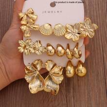 2-8 Pairs Of High-Quality Fashionable Women's Earring Sets, Including Petals, Shells, Bows, And Water Droplet Elements - Elegant Encounter Style, Perfect For Daily Wear, Dates, Parties, Outings, And Gifts (Preferred Gifts: Mothers And Close Friends) - Shape - View 7