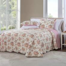 Queen Size Double-Sided Bedspread Set (3 Pieces) 2.40m X 2.60m With Pillowcases Rozac Liz - Liz 6 - View 1