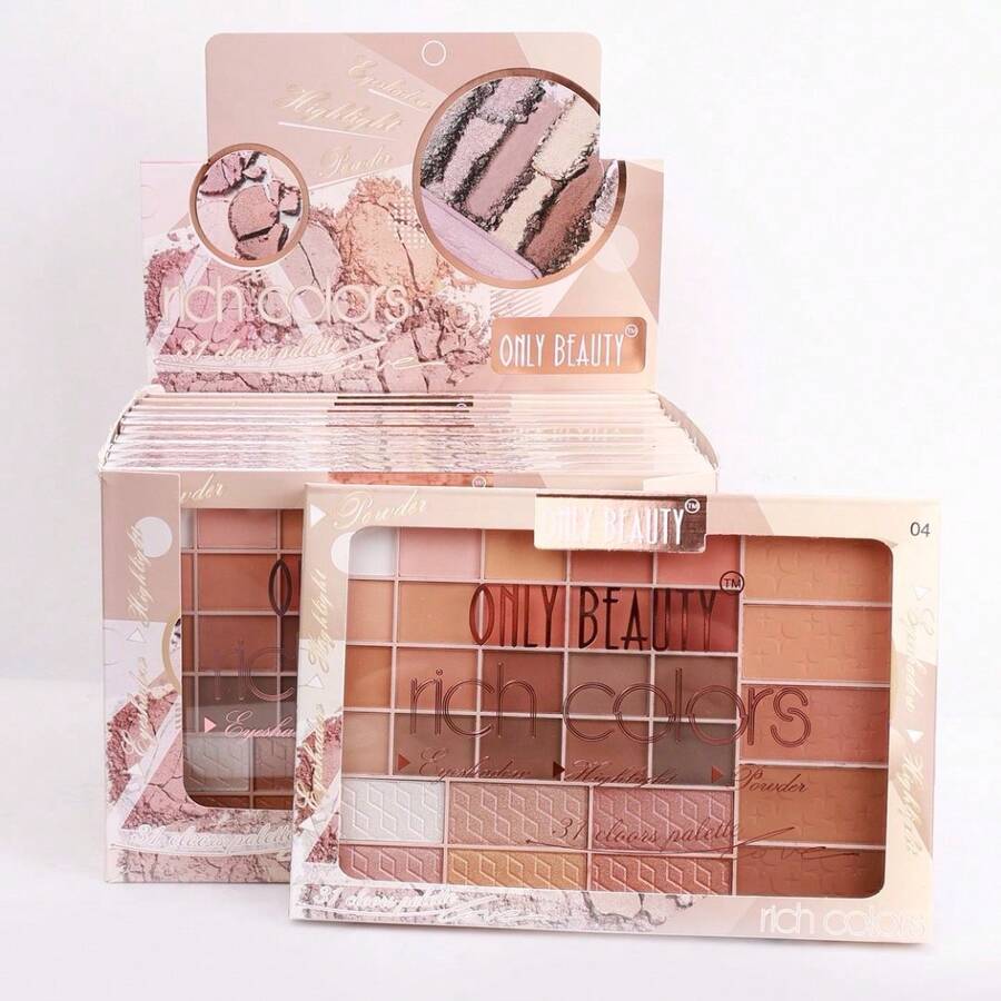 20 sombras de ojos, 6 iluminadores, 5 contornos - Negro - Ver 1