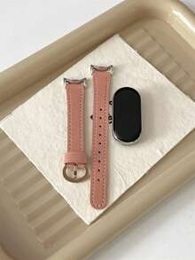 Leather Strap For Xiaomi Mi Band 8/9/10/NFC, Unisex - Pink - View 5