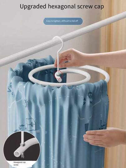 1 pieza Estante de secado en espiral para uso en el balcón del hogar, solución de secado y almacenamiento multiusos, tendedero giratorio para un fácil secado al aire de sábanas, edredones, cubiertas, ropa de cama, toallas, prendas delicadas y talla grande, organizador interior-exterior con diseño ligero, perfecto para áreas de lavandería compactas y balcones