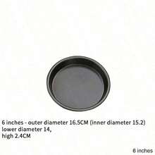 Non-Stick Carbon Steel Pizza Pan Oven Baking Trays Mold Microwave Cake Pan Dish Mould Patisserie Pie Sapan Tools - Black - View 8