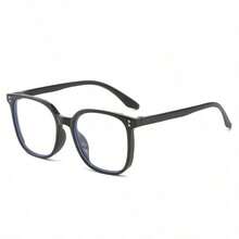 4/1pc Unisex Large Frame Glasses, Simple Design With Multiple Colors, Ideal For Reading, Computer Work & Daily Occasions - Transparent - View 4