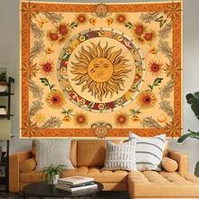 Tapestry Boho Sun Tapestry Bohemian Tapestry For Bedroom Vibrant Tapestries Wall Hanging Bedroom Living Room Wall Art And Home Decor Tapestry For Bedroom Wall Tapestry - F-1 - 查看 4