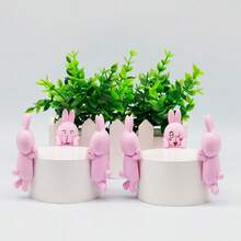 Đồ trang trí xe hơi hình thỏ nằm dễ thương, giá đỡ điện thoại dán trang trí. - Nhiều màu - Xem 4