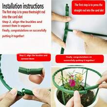 Garden Plant Support Stakes Plastic Semi-Circular Ring Cage Flower Pot Climbing Flower Rack Peony Flower Stand, Green Plastic Plant Cage And Support - Multi-Layer Double-Layer Garden Flower Rack, For Climbing Vines, Christmas Cactus, Pothos - Anti-Leaf Drop Protection, Plastic Orchid And Sunflower Support Rods - Anti-Fall Plant Support, With Green Crab Claw Design, Suitable For Indoor And Outdoor Garden Plant Care, Garden Plant Support - Plant Support - View 10