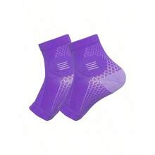 1 Pair High-Quality Ankle Compression Socks With Arch And Ankle Support, Open Toe Design, Suitable For Daily Wear And Outdoor Activities - Multicolor - View 9