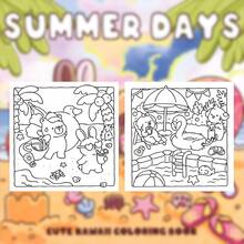 [NEW SUMMER DAYS Coloring Book] 1pc Original Coloring Book , 22 Pages Single-Sided Printing, Clear Lines And Exquisite Patterns, Ideal For Relaxation | Perfect Gift For New Year, Valentine's Day, Christmas, Birthdays, School Holidays, Perfect For Adults & Teens & Child - Cartoon Animals - View 4