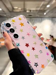 1个彩色星形图案软手机壳，兼容华为、荣耀、Galaxy等手机，国际版，非国内版 - 無色 - 查看 7