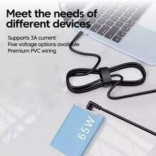 90° Elbow USB Type C To DC 5.5x2.5mm PD Trigger Cable 3A 5/9/12/15/20V PD Boost Charging Cable For Laptop Router Camera - View 4
