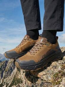 CAMEL CROWN New Men's Running Shoes, Comfortable & Breathable, Non-Slip & Durable, Multi-Functional Casual Sports Shoes, Suitable For Outdoor Activities In Autumn/Winter - Checkered Brown/Castle Gray - View 6