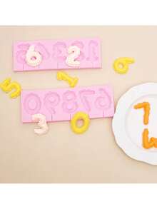 1pc,0-9 Lollipop Number Silicone Molds, Fondant Chocolate Decoration Molds, Suitable For Chocolate Candy Maltose Gum Resin Crafts Plaster Aromatherapy Candles - Multicolor - View 7