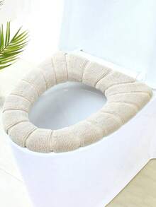1pc Universal Thickened Plush Toilet Seat Cover, Soft & Comfortable Washable, Pumpkin Pattern Toilet Mat - Color - View 10
