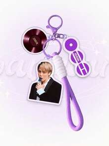 1pc JIMIN, J-HOPE, RM, JIN Microphone Pendant Decoration, With Personal Signature Color Pendant, Suitable For Clothing, Bags, Car Keys, Creative Cute Party Decoration, Ideal For Christmas, Valentine's Day, Birthday Gift - Multicolor - View 30