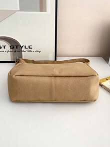 Stylish Commuter Crossbody Bag, New 2026 Korean Version Large Capacity Casual Retro Chic Shoulder Tote Bag - Khaki - View 9