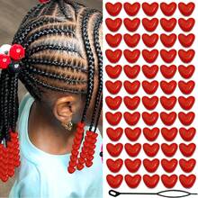 60 hạt nhựa nhiều màu sắc, thích hợp để kết hợp làm các phụ kiện tóc khác nhau, lý tưởng cho việc tạo kiểu tóc hàng ngày, đồ thủ công DIY, quà tặng hình trái tim ngày Valentine và nhiều hơn nữa. - Nhiều màu - Xem 17