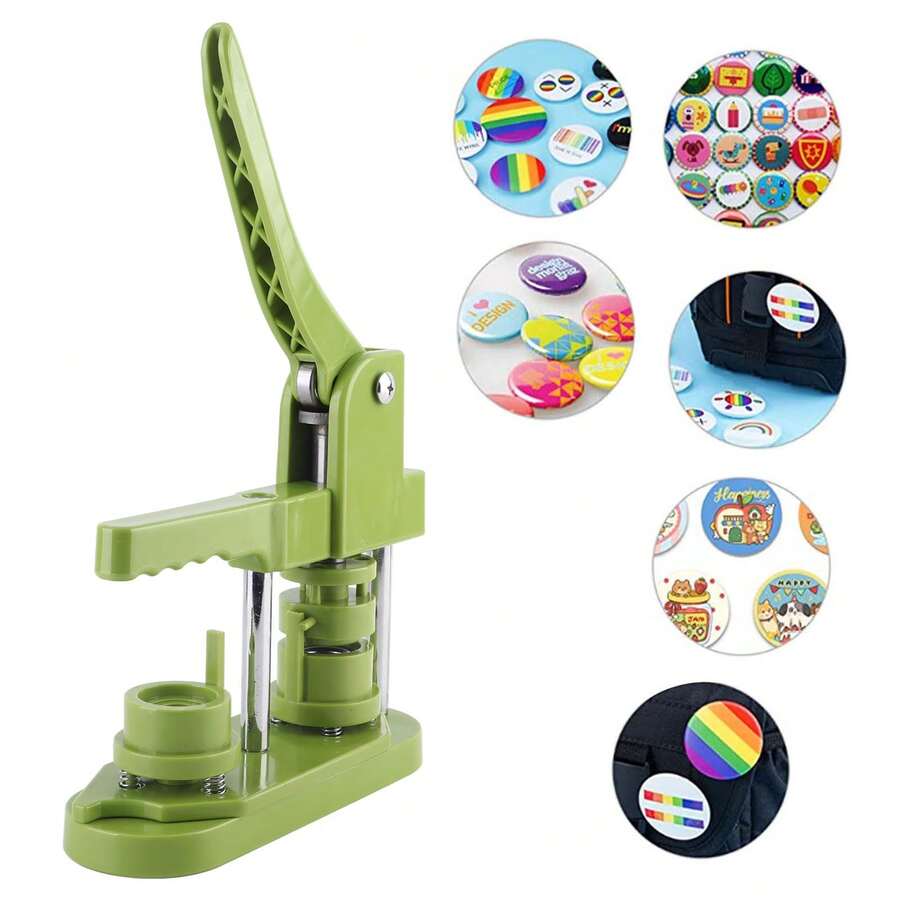 Button Making Machine, 100 Sets, For Making Badges, For Gifting To Family Members, 25mm/0.98 Inch - A - View 1