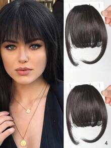 1件新款合成自然额头假发假刘海空气刘海假发女款逼真漫画齐刘海隐形假发 - 彩色 - 查看 18