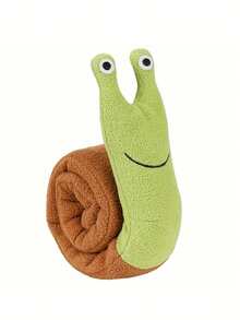 1个蜗牛造型发声益智玩具，慢食喂食，嗅闻觅食玩具，适合幼犬和小型犬，磨牙和觅食本能训练，柔软互动狗狗玩具 - 彩色 - 查看 5