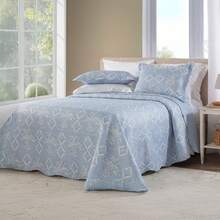 Queen Size Double-Sided Bedspread Set (3 Pieces) 2.40m X 2.60m With Pillowcases Rozac Liz - Liz 2 - View 1