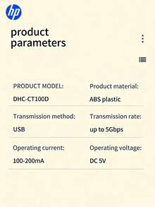 HP 4-In-1 USB C Docking Station With PD Charging, Type C Adapter Hub With 4K HDMI, Compatible For MacBook, Laptop, Support Charging & Video Projection, Multi-Port Splitter Dock In Black, White, Milk Tea, Silver - View 6