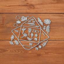 Creative Flower Dies, DIY Scrapbooking Album And Embossing Stencil, Greeting Card Making Tool, Card Paper Cutting Crafts ,Gift Card Making Template Die Cuts. - Silver - View 7