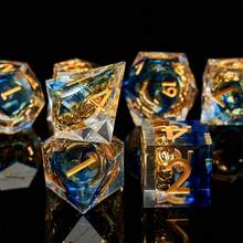 7pcs Dice Set Suitable For D&D Polyhedral Dice, RPG Role Playing Game Gift - Multicolor - View 5