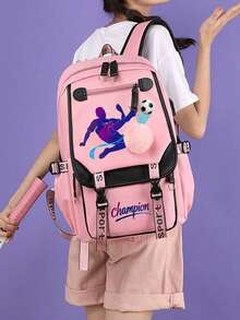 Ba lô in hình nhà vô địch bóng đá, ba lô dung tích lớn, túi du lịch bằng polyester đạt chuẩn TSA có khóa kéo, kiểu dáng nữ sinh thời trang dành cho học sinh trung học cơ sở và trung học phổ thông, thiết kế công chúa dễ thương, đồ dùng học tập thiết yếu cho năm học mới, đồ dùng văn phòng phẩm. - Nhiều màu - Xem 1