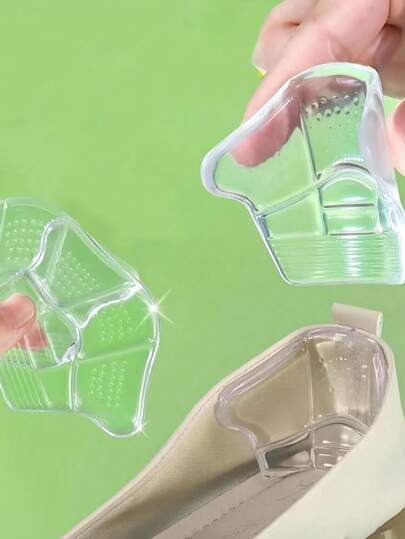 1 Pair Transparent Self-Adhesive Heel Pads, Heel Inserts For Loose Shoes, Oversized Boots, Reusable Heel Cushion Protector, Suitable For Women And Men, Improve Shoe Fit