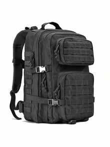 多功能大容量军用战术背包，大型军用三日突击包，Molle系统背包，户外包，迷彩包，徒步包，容量40升，军用战术 - 長方形 - 查看 2