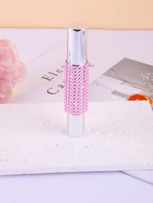 1pc 10ml Refillable Perfume Bottle With Rhinestone Dual-Head Spray & Roll-On Design, Empty Cosmetic Container For Travel - View 8
