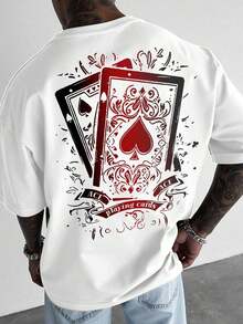 Nuevos productos de moda muy populares: Camiseta negra de manga corta con estampado de ojos y letras de Manfinity Roughcore para hombre, estilo casual y de uso diario, para verano. - Blanco 2 - Ver 29