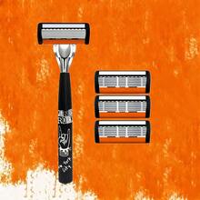 Máy cạo râu 7 tầng hoàn toàn mới năm 2026, dao cạo kim loại chắc chắn dành cho nam/nữ với tay cầm chống trượt | Lưỡi dao chính xác để cạo, sử dụng với lưỡi dao thay thế - Hoàn hảo cho râu, ria mép và lông mặt - màu cam - Xem 16