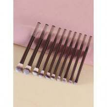 NEW10pcs Brown Fiber Eyeshadow Brush Set Multi-Functional Eye Makeup Brushes Portable For Travel Brush Set Makeup Brush Kit Make Up Brush Set Make Up Set Complete Makeup Brush Set Complete Makeup Kit Brush Kit Brushes Makeup Set Makeup Gift Set Set Giveaways Profesnal Makeup Brushes Complete Makeup Set - 棕色 - 查看 8