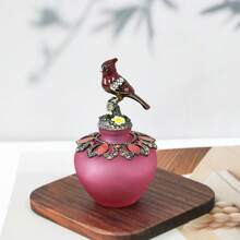 1 Chai thủy tinh dẹt 1.35oz (40ml) hình chim đỏ, chai đựng nước hoa có thể tái sử dụng, chai nhỏ giọt tinh dầu di động, phụ kiện trang trí nhà cửa sống động, chỉ rửa tay, vật dụng chăm sóc cá nhân dành cho nữ, quà tặng ngày lễ cho nữ, đồ trang trí bàn trang điểm, vật dụng gia đình, phụ kiện chiết nhỏ gọn, tiện dụng khi đi du lịch (chỉ chai rỗng) - Xem 11