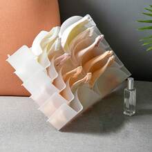 6Pcs/Set Bra Storage Dividers, Plastic Drawer Separator, Closet Underwear Organizer For Bra & Lingerie Storage - White - View 4