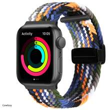 Folding Magnetic Buckle Strap For Apple Watch 11, 10, Series 9, 8, SE, 5, 6, 7 - 46mm, 42mm, 45mm, Ultra 49mm, 44mm, 41mm Braided Bracelet Band - Multicolor - View 25