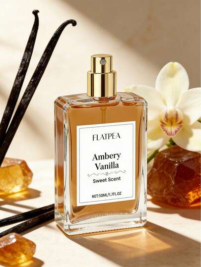 1pc 50ml Vanilla Amber Scented Mist, Suitable For Indoor & Outdoor Air Freshening, Long-Lasting Natural Freshness, Emitting Elegant Jasmine, Vanilla, And Amber Fragrance, Ideal For Dates, Parties, Gatherings, Holidays, Home, Hotel, Office, And As A Gift For Family And Friends